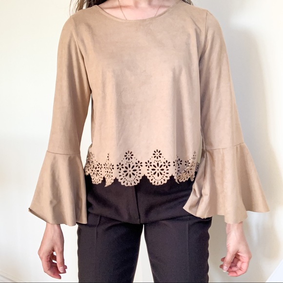 *SOLD* 70s faux suede blouse - Picture 3 of 7